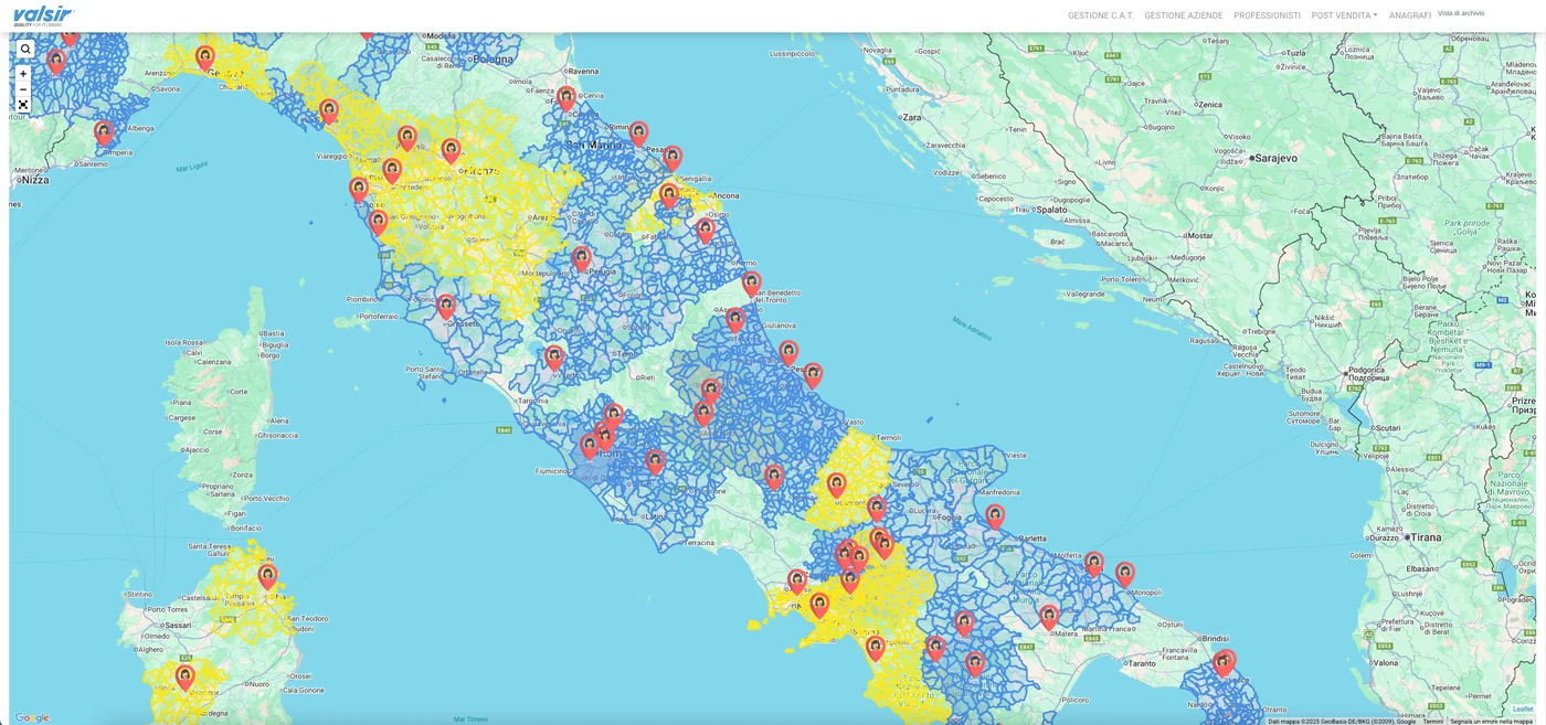 Vista del progetto Valsir S.p.A.