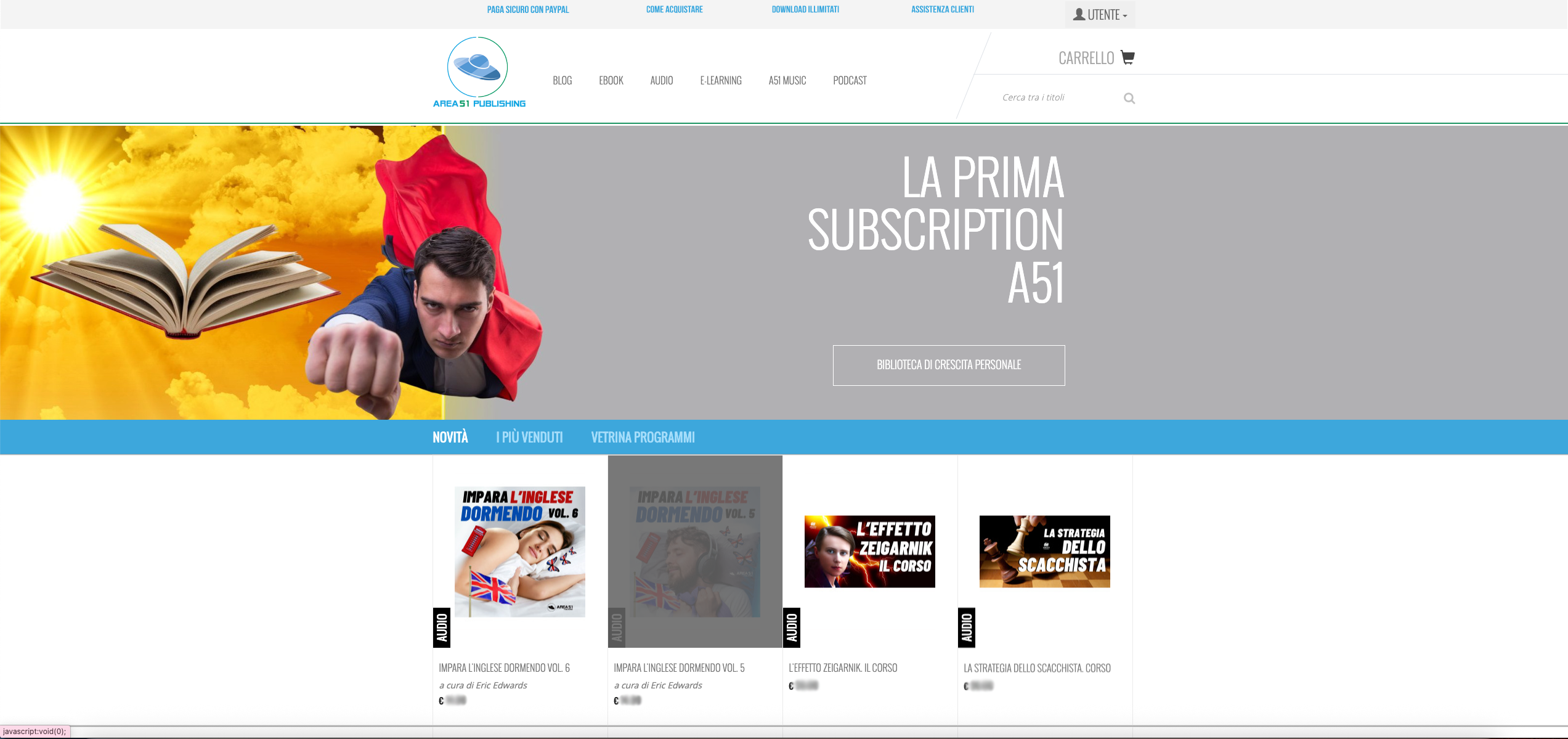 Vista del progetto Area 51 Publishing