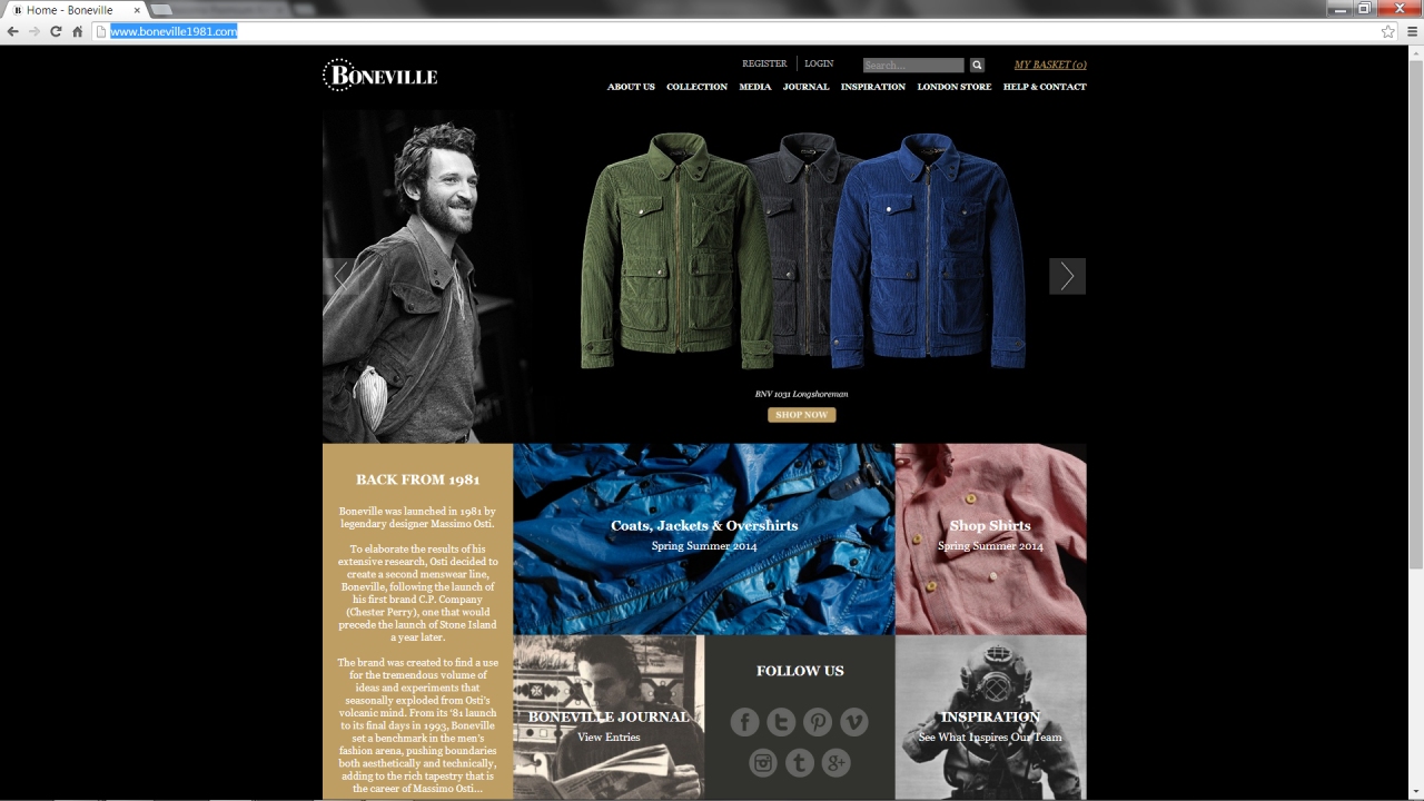 Vista del progetto Boneville