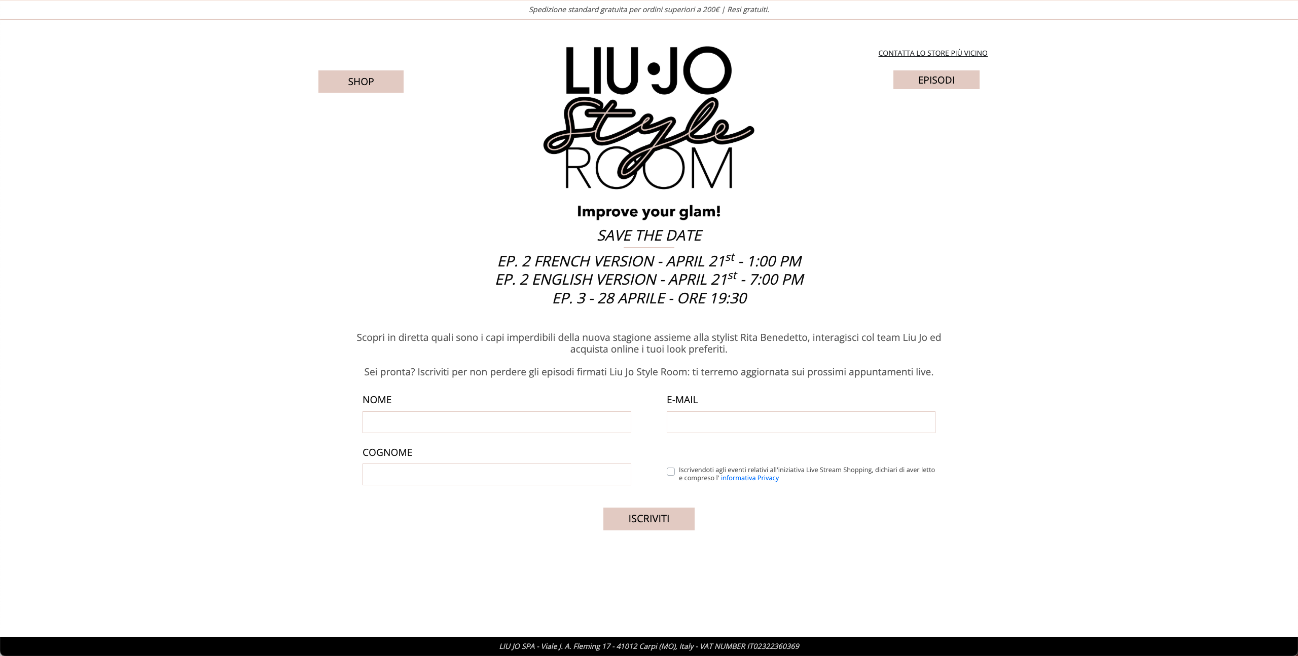 Vista del progetto Liu-Jo
