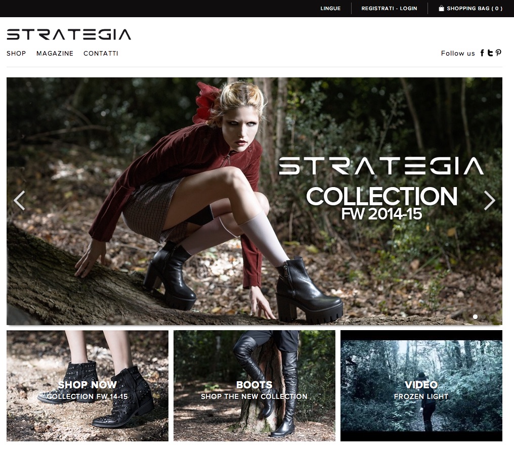 Vista del progetto Strategia Shoes